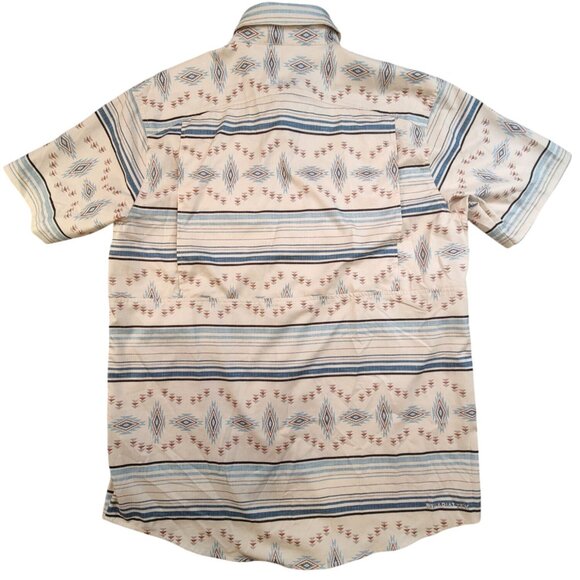 NWOT Ariat Men's Cream/ Blue Southwest Print VentTek Classic Fit Button-Down Sho - Picture 4 of 8
